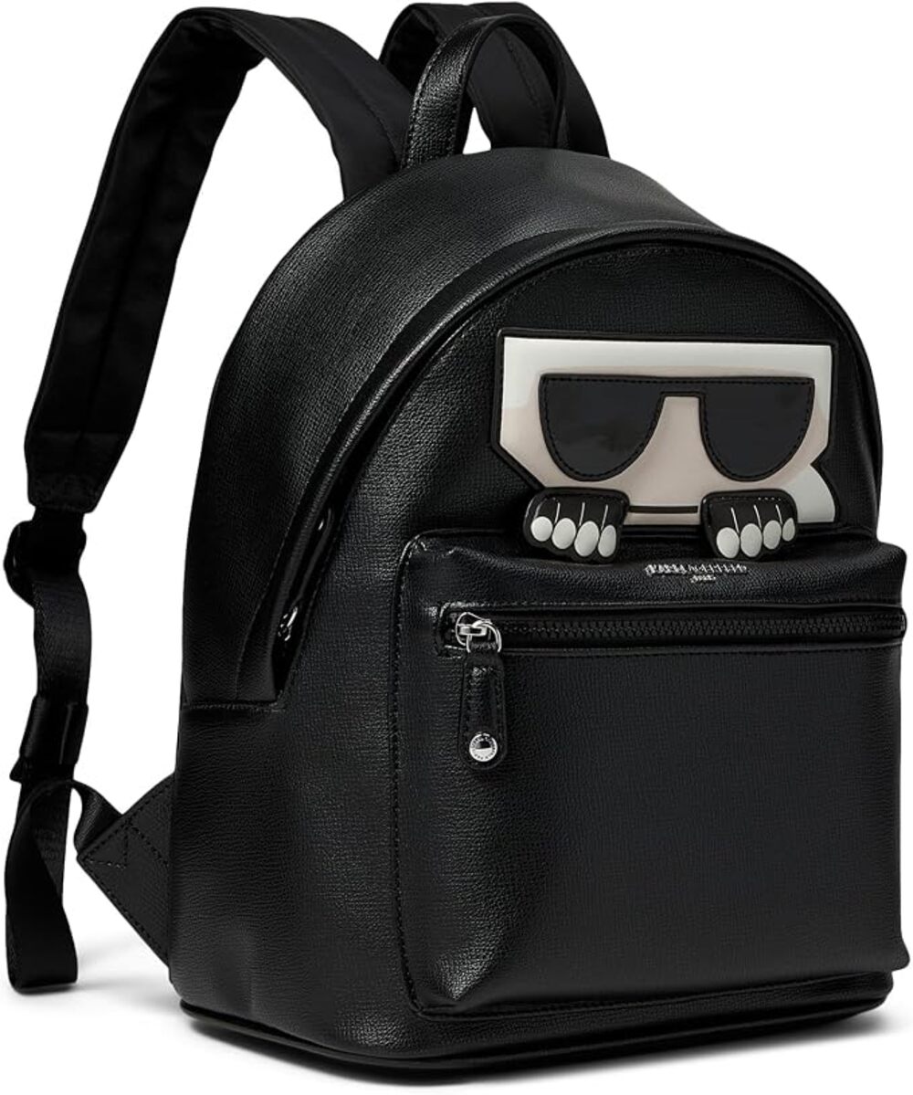 NEW Karl Lagerfeld Paris Maybelle Backpack Unisex Black Zip One Size